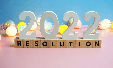 Le chiffre 2022 surmontant le mot resolution