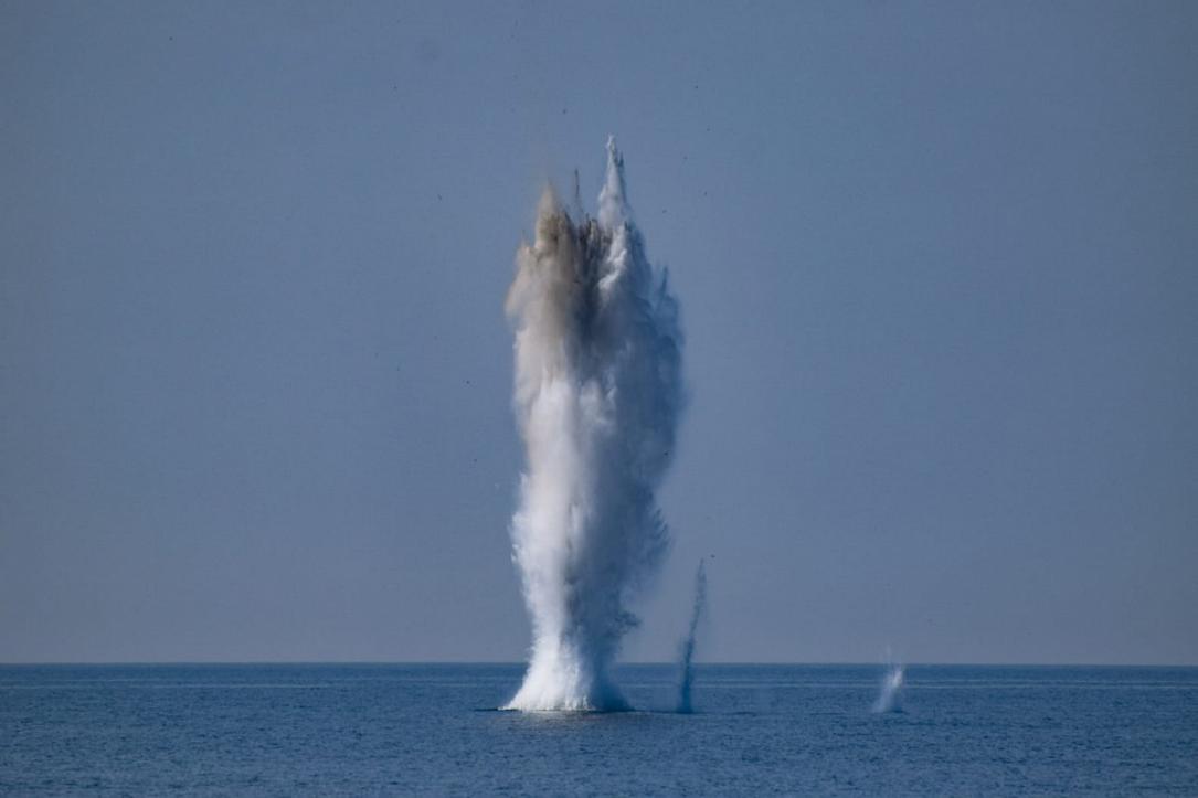 mine détruite roumanie mer noire