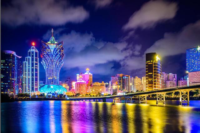 Vue sur casinos de Macao