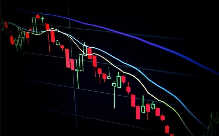 graphique de la bourse en chute