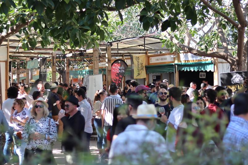 Des personnes en train de boire au festival mostra proava à Valencia