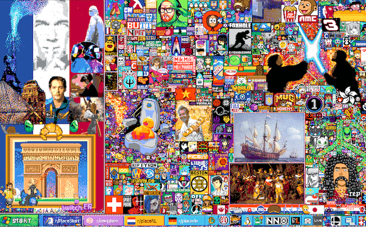 La fresque r/Place sur Reddit