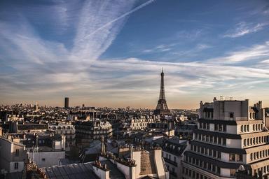 vue sur paris et tour eiffel