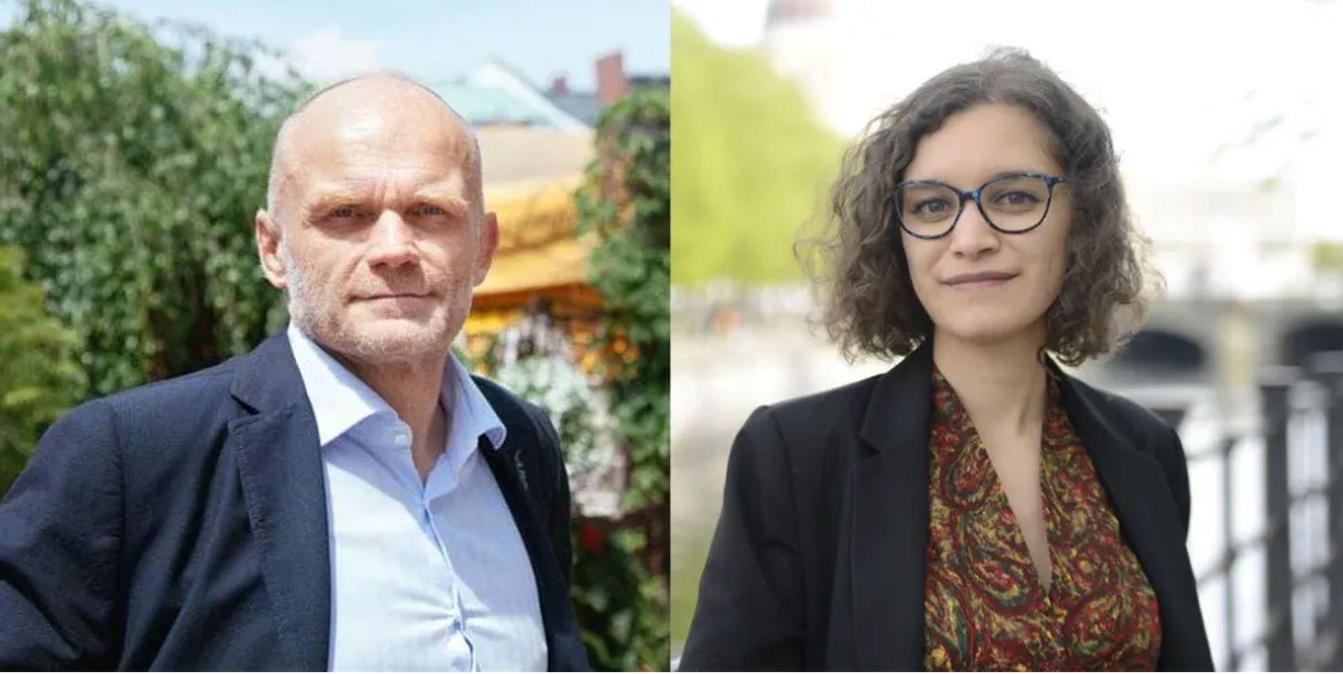 Asma Rharmaoui-Claquin (NUPES) et le député sortant Frédéric Petit (Ensemble ! majorité présidentielle)