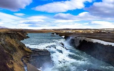 Le magnifique site de Gullfoss en Islande