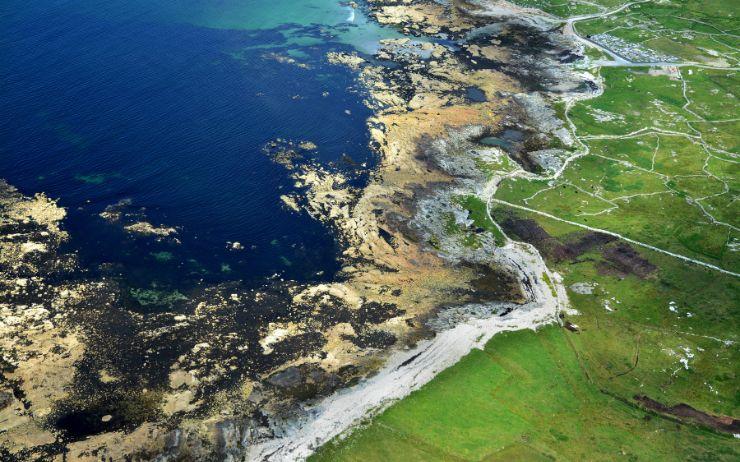 vue aérienne des îles d'Aran 