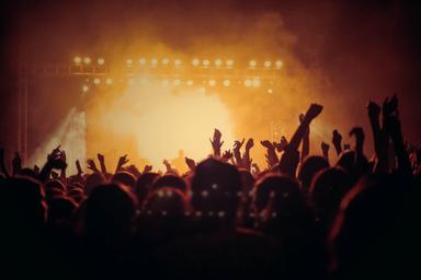 des personnes en train de danser lors d´un concert la nuit a valence