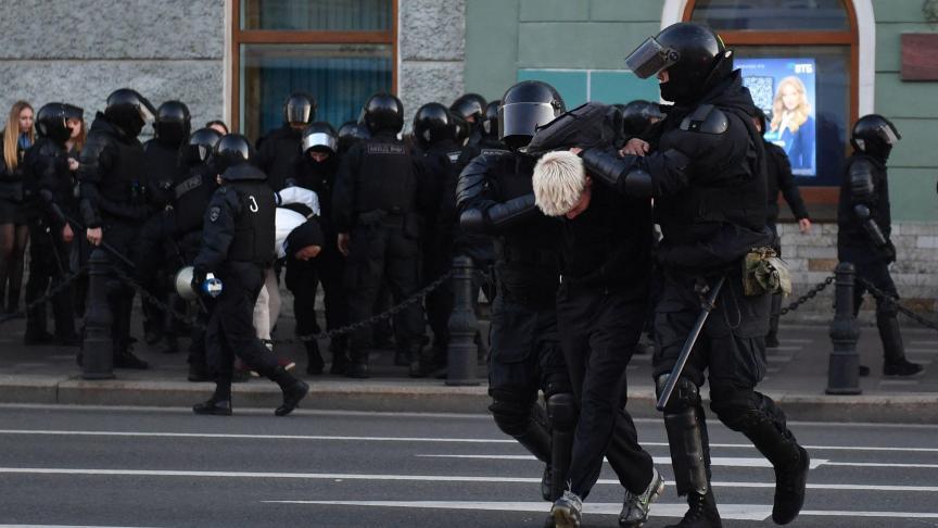 manifestation en Russie contre la mobilisation d'hommes 