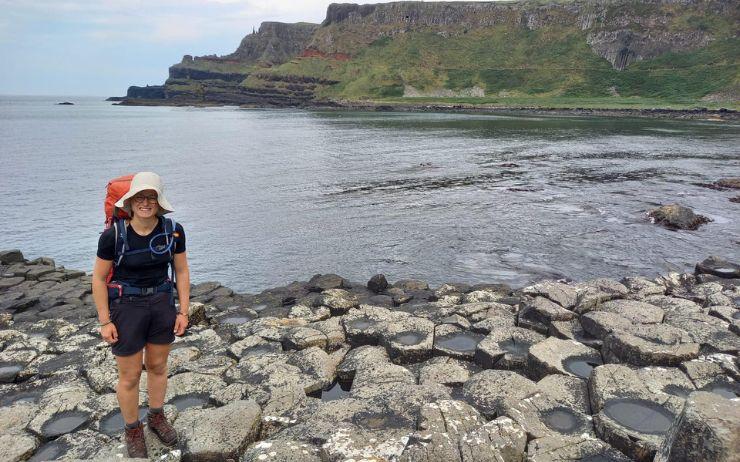 Marianne à la Chaussée de géants en Irlande du Nord