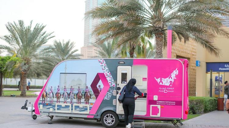 depistage pink caravane