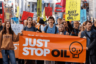 Les militants du mouvement Just Stop Oil au Royaume-Uni