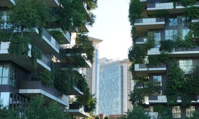 immeuble avec balcon verts bosco verticale à milan