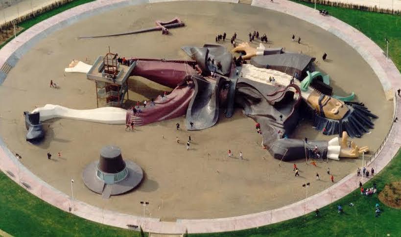 le parc gulliver a valencia vu d'en haut