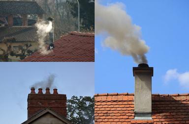 Cheminées fumée charbon lignite carbone pollution smog