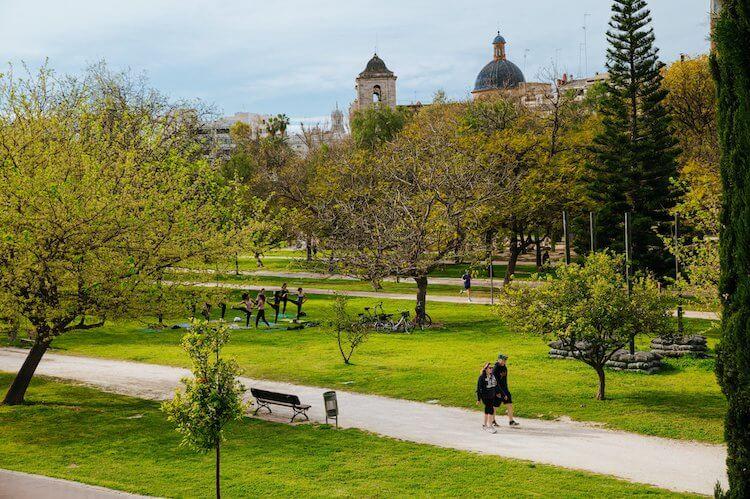 les jardins du Turia à Valencia