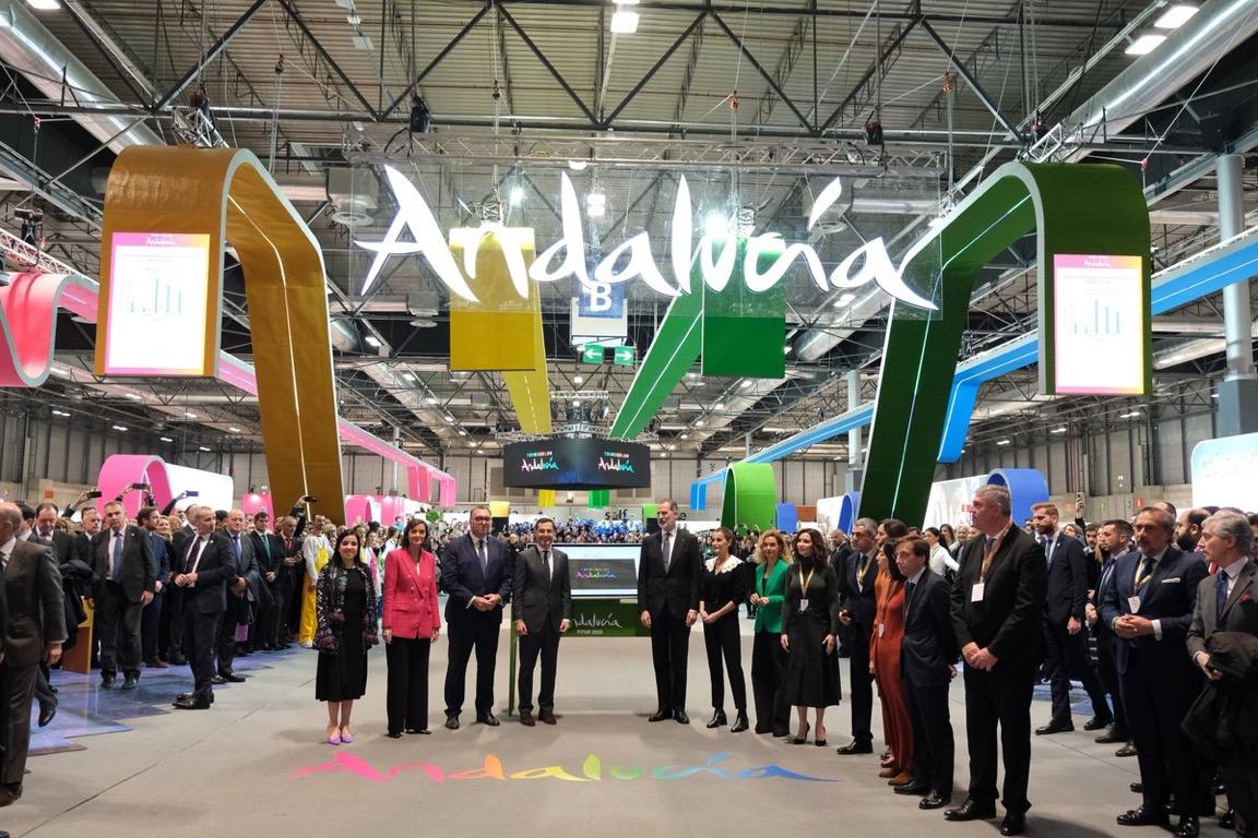 Inauguration par le roi et le Président du pavillon Andalousie du Salon Fitur, Junta Andalucia