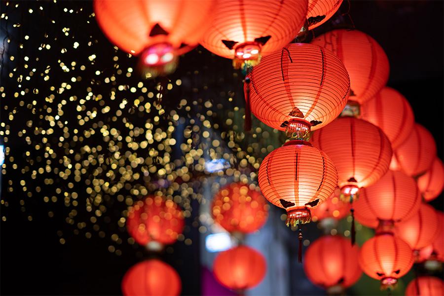 lanternes rouges nouvel an chinois