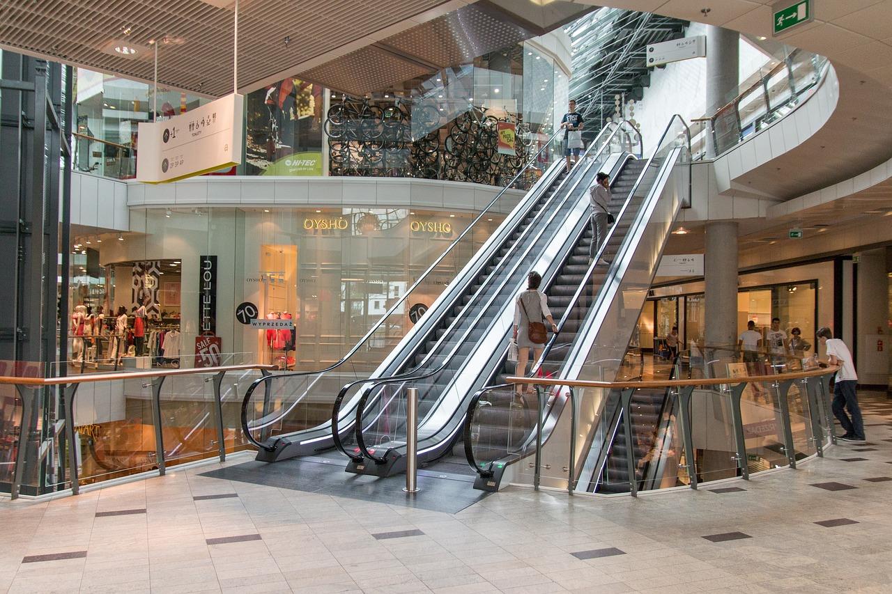 escalator centre commercial 