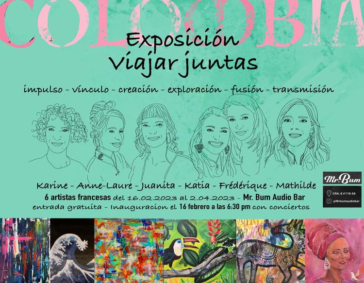 6 femmes artistes expatriées française et Colombienne en Colombie, à Bogota