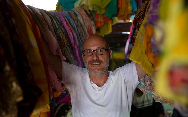 Stefano Funari fondateur de I was a Sari à Mumbai