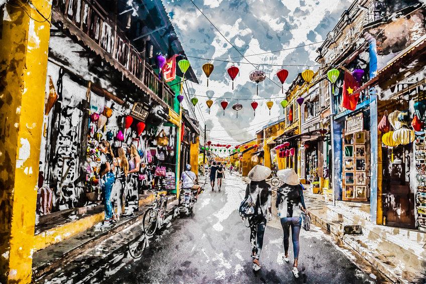 une rue au vietnam