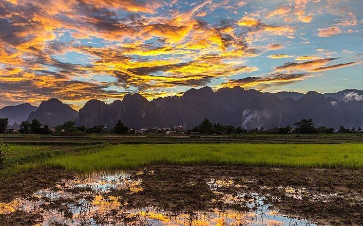 vue paysage du laos