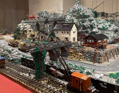 villagede montagen en Lego