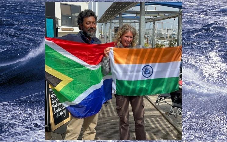 Kirsten Neuschaffer, première de la Golden Globe Race 2022 et Abhilash Tomy second