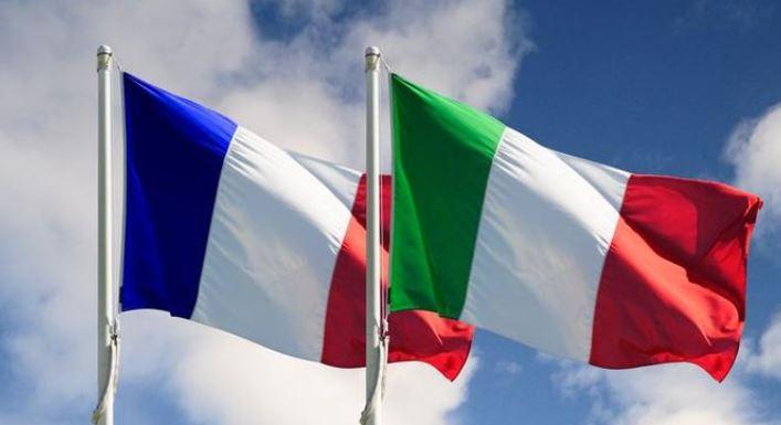 France Italie drapeaux