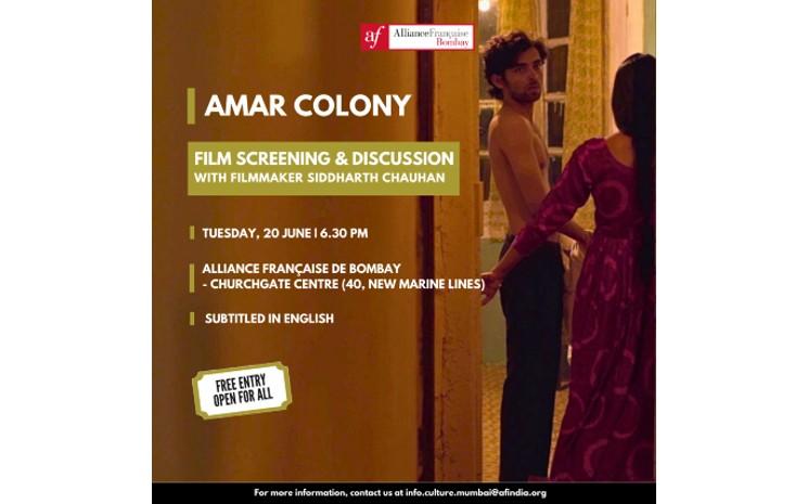 Affiche de la projection du film Amar Colony