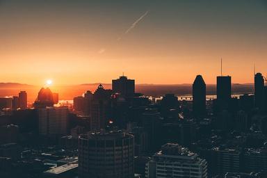 Coucher de soleil à Montréal 