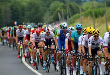 des cyclistes sur leur vélo lors du tour de France 