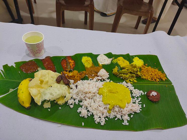 Un repas Sadhya du Kerala