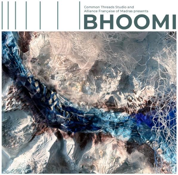 Affiche de l'exposition Bhoomi à l'alliance française de Madras