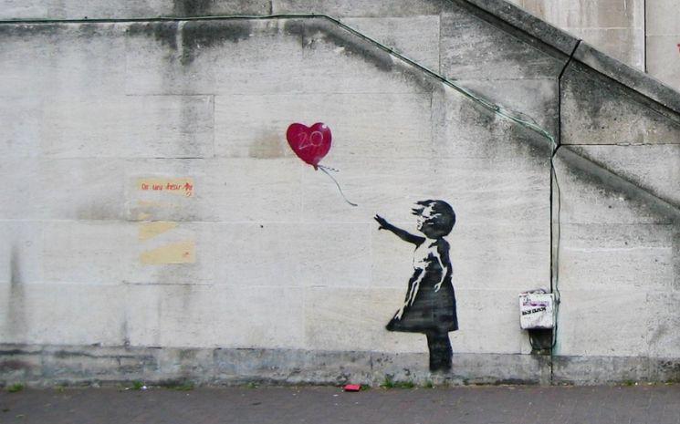 banksy girl balloon