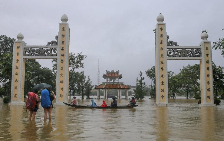 Hue au Vietnam est sous les eaux