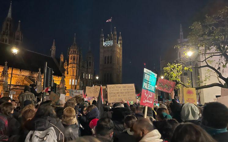 manifestation pro Palestine à Westminster