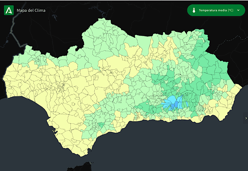 Mapa Clima Andalucia