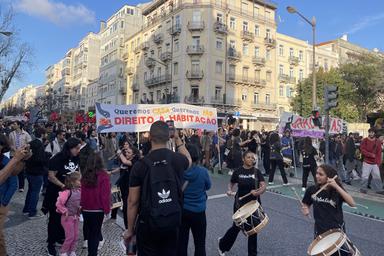 Manifestation contre la crise du logement au Portugal