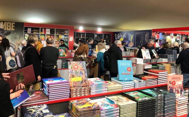 Un stand lors du Festival international de la Bande Dessinée à Angoulème