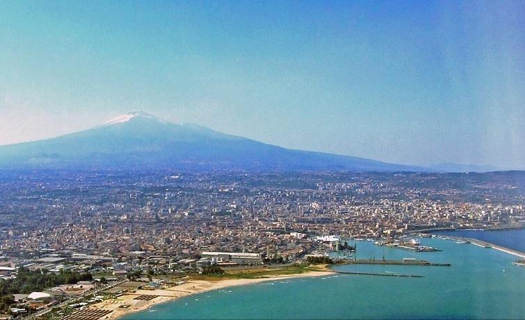 vue panoramique de Catane en Sicile