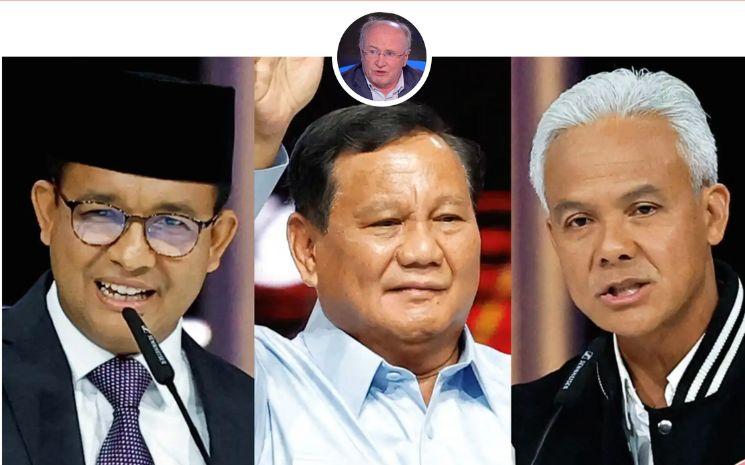 Les trois principaux candidats à l'élection présidentielle en Indonésie, de gauche à droite : Anies Badeswan, Prabowo Subiante et Ganjar Pranowo. (Source : Nikkei Asia)