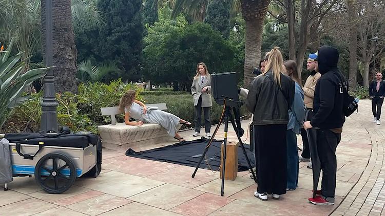 Tournage au parc de Malaga