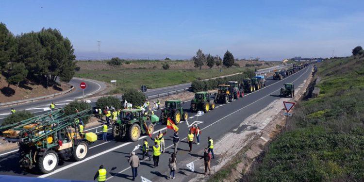 Les agriculteurs andalous se mobilisent contre la politique agricole de l'Union Européenne