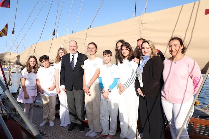 Rencontre entre le Prince Albert II de Monaco et les élèves des classes "enjeux maritimes" du LFB