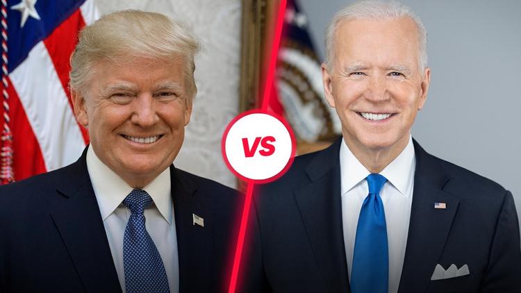 trump vs biden duel social 