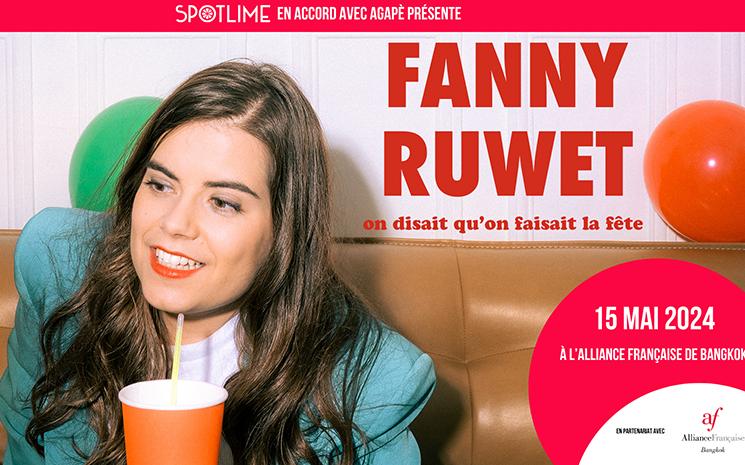 Affiche du spectacle de l'huoriste belge Fanny Ruwet a Bangkok