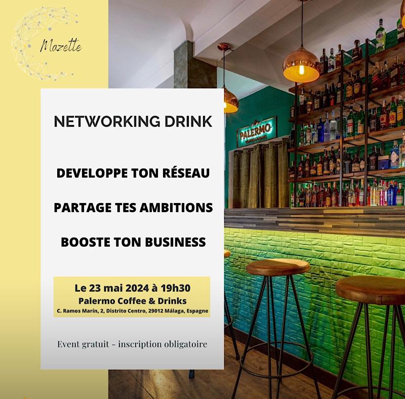 Association Mazette Malaga :  Networking Apéro francophone ce jeudi 23 mai