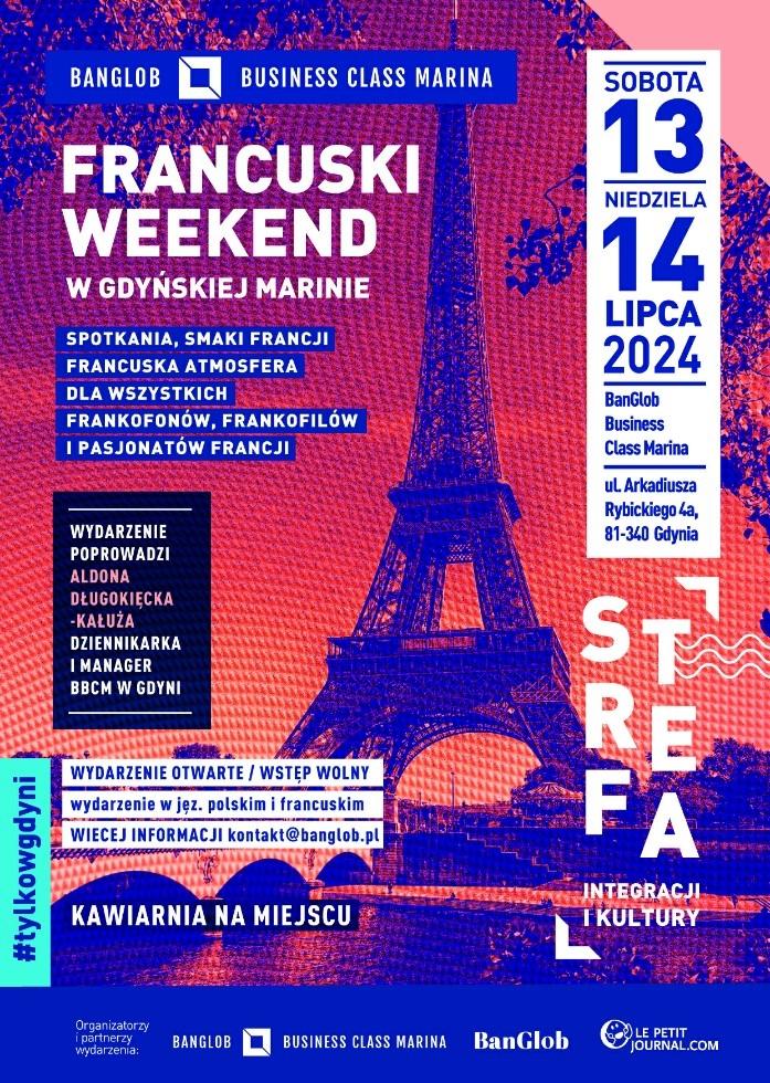 Affiche pour le Week-end français à la Marina de Gdynia