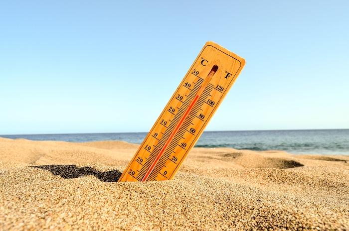 thermometre dans le sable